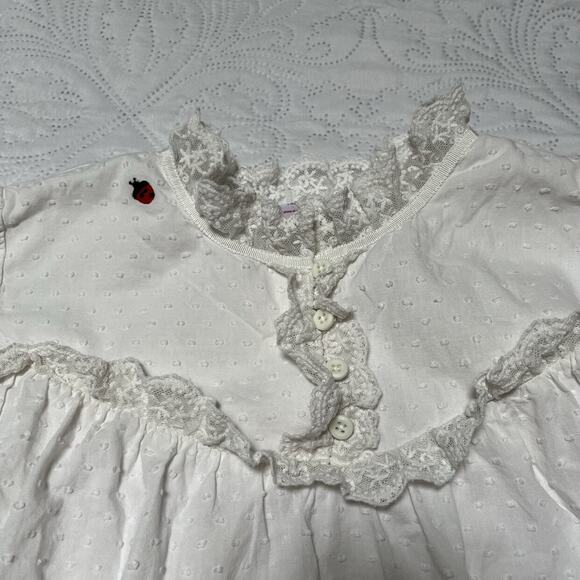 Hanna Andersson Swiss Dot Lacy Dress Size 10 - Picture 6 of 8